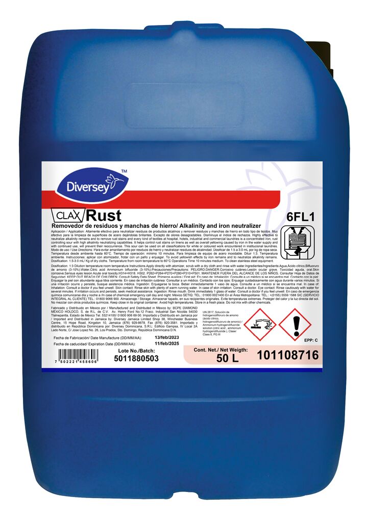CLAX RUST 50L - Neutralizante y removedor de óxido